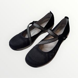 Dansko Shoes Women's Haven Casual Hook And Loop Mary Jane Flats Black Size 37